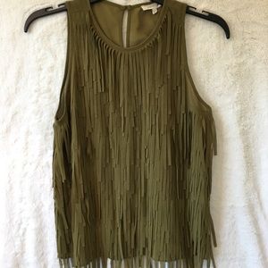 English Rose Fringe Sleeveless Top